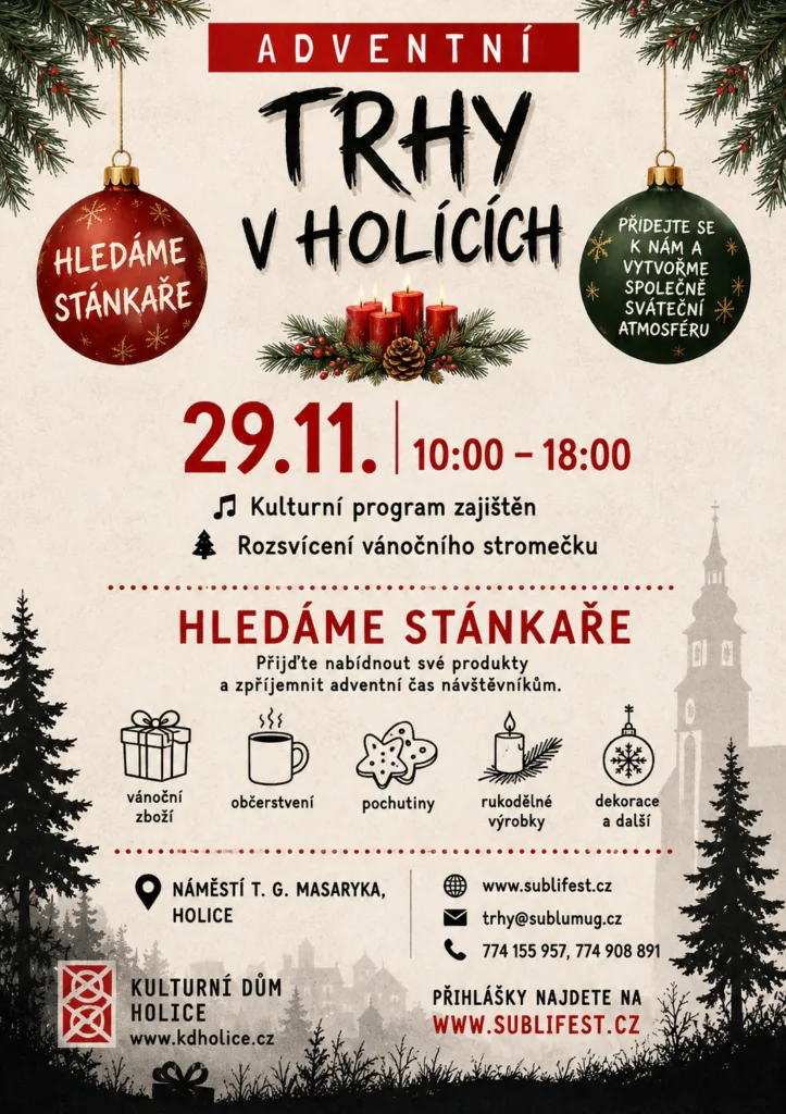 Plakát: Adventní trhy Holice