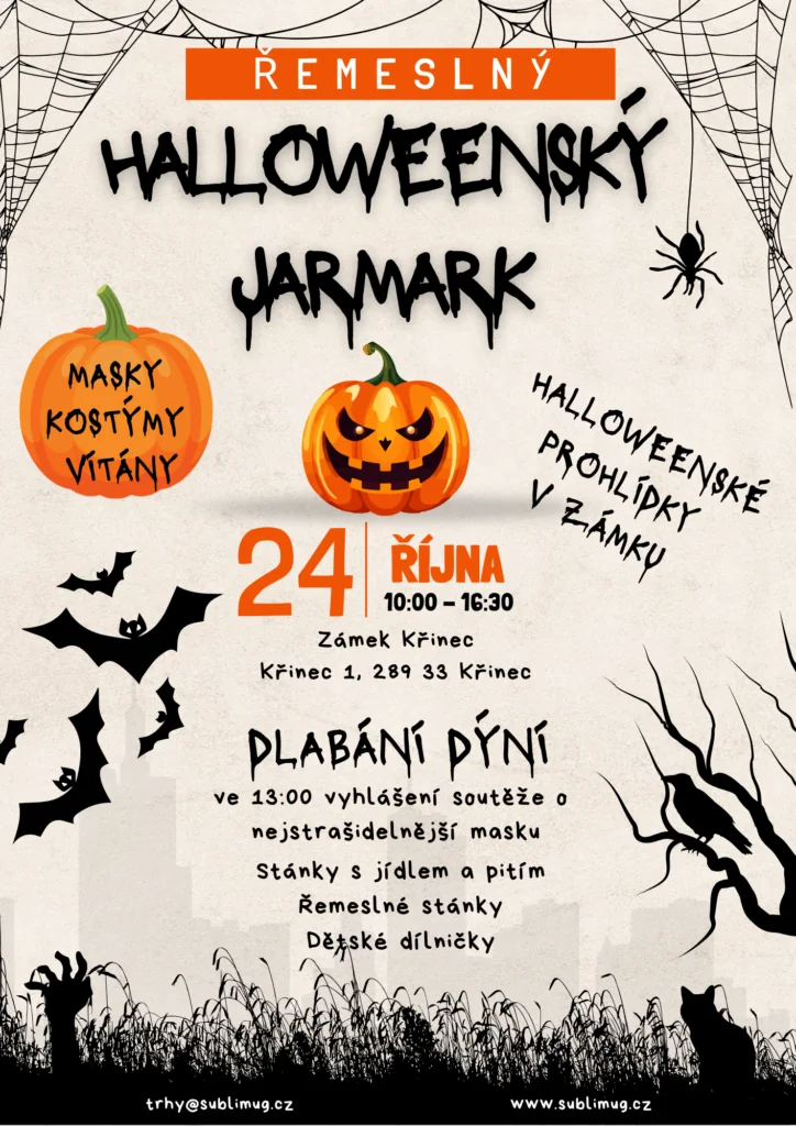 Plakát: Řemeslný Halloweenský jarmark Křinec