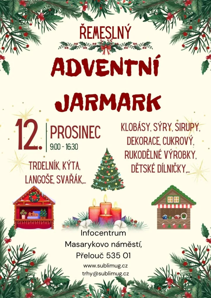 Plakát: Adventní trhy Přelouč