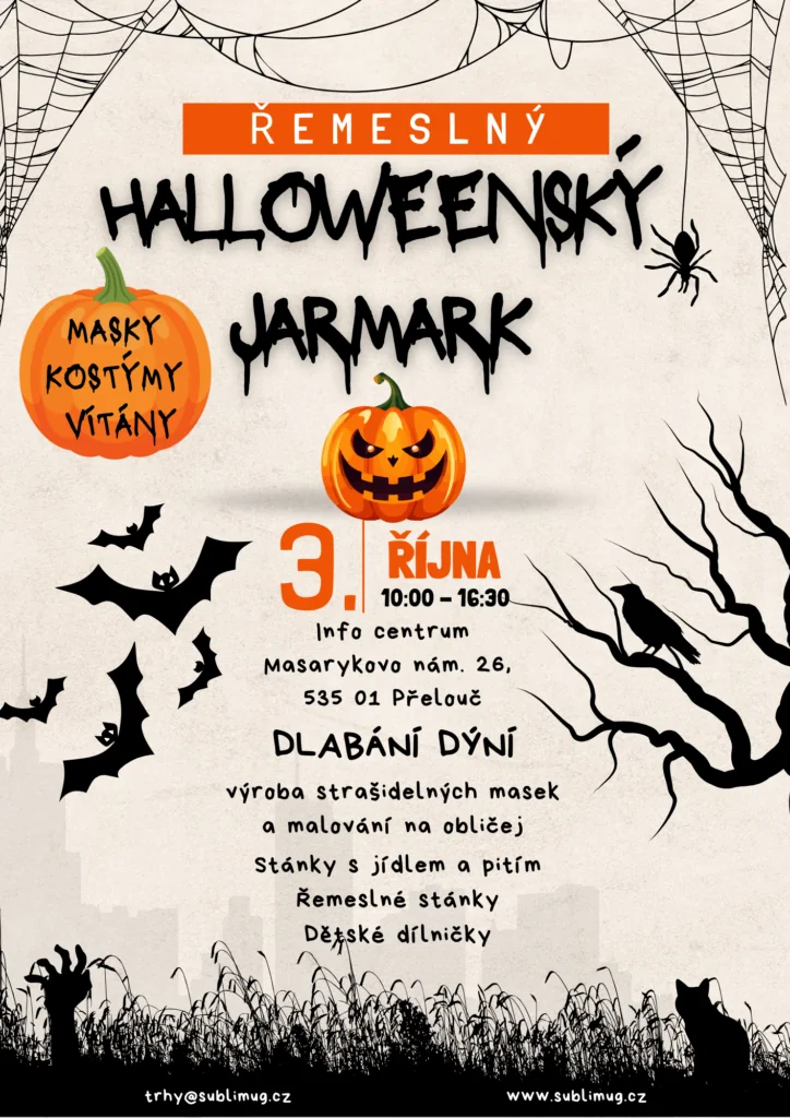 Plakát: Řemeslný Halloweenský jarmark Přelouč